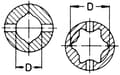 Miniatyrbillede 4 af 4: Gaffel, til profilrør, til fjederstift, 61 mm, W2400/P400 Walterscheid 3514100