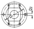 Miniatyrbillede 3 af 3: Gaffel, med flange, W2300/P300/W300E Walterscheid 211602