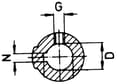 Miniatyrbillede 3 af 3: Gaffel, med nav, gevindhul, 25x25 mm, W2200/W200E Walterscheid 201517