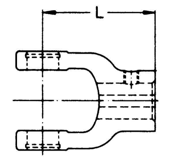Gaffel, med nav, gevindhul, 25x25 mm, W2200/W200E Walterscheid 201517