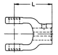 Miniatyrbillede 2 af 3: Gaffel, med nav, gevindhul, 25x25 mm, W2200/W200E Walterscheid 201517