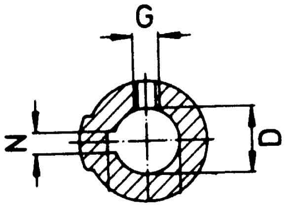 Gaffel, med nav, gängat hål, 45x45 mm, W2500/P500 Walterscheid 362402