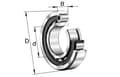 Miniatyrbillede 2 af 2: Cylindrisk rulleleje 25x62x17 mm INA/FAG NJ305ETVP2