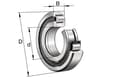 Miniatyrbillede 2 af 2: Cylindrisk rulleleje 35x72x17 mm INA/FAG NUP207ETVP2