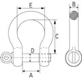 Miniatyrbillede 3 af 3: Omega sjækel, 5/8"" 3250 kg FSHG58