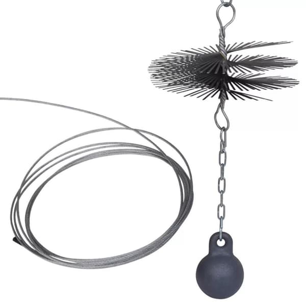vidaXL Skorstein Børste Rund Diameter 25cm
