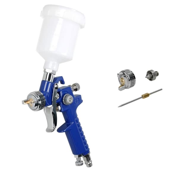 Mini sprutpistol HVLP sprutpistol munstycke 0,8 mm rostfritt + 0,5 mm munstycke uppsättning