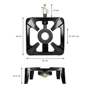 Bænk komfur gaskomfur komfur stormkøkken gasslange 100 cm tryk regulator 4 fod