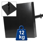 ECD Germany beton Stampfer Erdstampfer med gummieret T-håndtag - Bundplade 21x21cm - 12kg - H:80,5cm - stål-til komprimering-jord komprimator Stampfer
