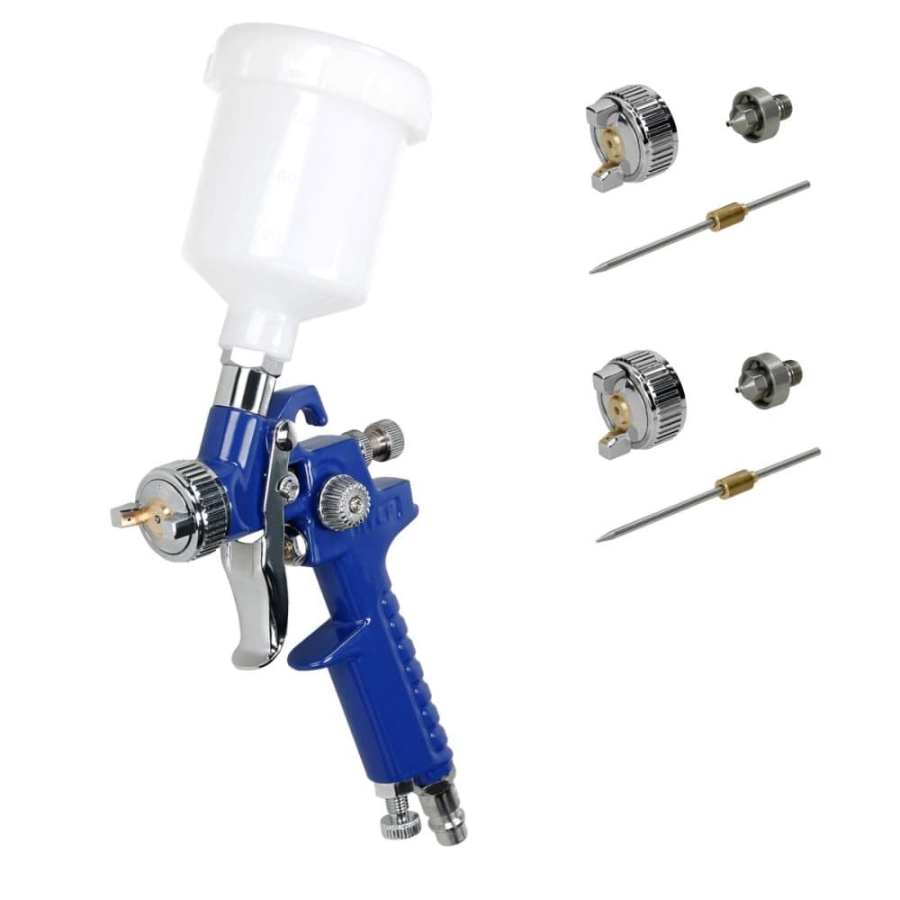 Mini sumutin HVLP ruostumatonta terästä suutin 0,8 mm + 0,5 mm + 1,0 mm: n suutin setti