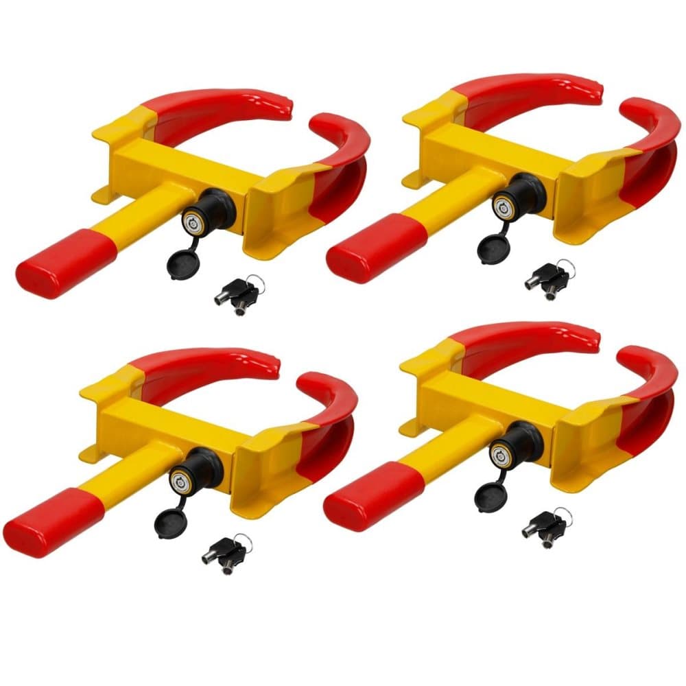 4 x Wheel clamp Wheel Clamp tyverisikring startspærre Dæk klo vedhæng