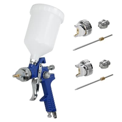 Mini sprøjtepistol HVLP stål dyse 1,4 mm + 1,7 mm + 2,0 mm dysesæt