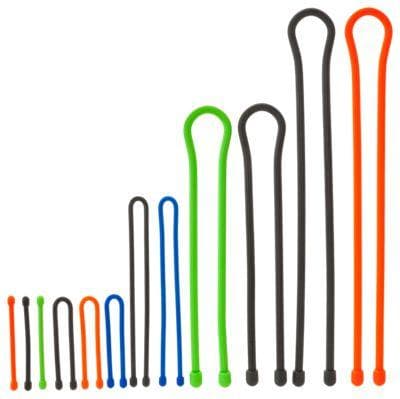 NITE IZE GEAR TIE REUSEABLE RUBBER TWIST TIE 12-PACK, gummerad böjbar vajer