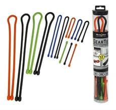 NITE IZE GEAR TIE REUSEABLE RUBBER TWIST TIE 12-PACK, gummerad böjbar vajer