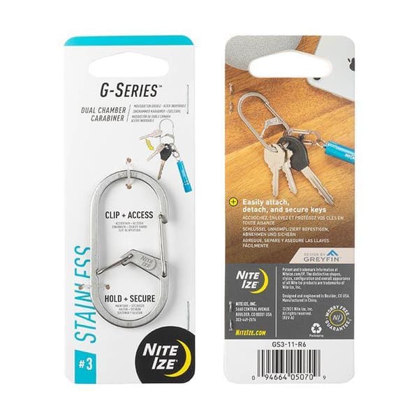 utrustningskarbin, NITE IZE DUAL CHAMBER CARBINER G-SERIES #3
