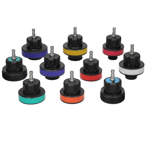 ECD Germany 18-TLG Kølesystem Tester Sprinking Apparater Controller Coolant Pump Tester Test COSE Komprimeret luftværktøj Universal Køler