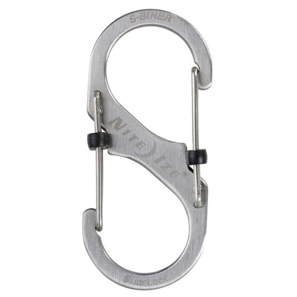 NITE IZE S-BINER SLIDELOCK DUAL CARBINER  #3 steinless, S-karbin låsbar