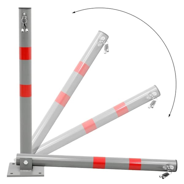 Parkering barrierer Sammenklappelig Folding indlæg Pullert Pullert 3-pak 70 cm rund