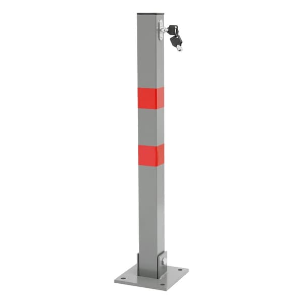 ECD Germany 2 x parkeringsbarriere foldbar stolpe stolpe kæde pullert 65,5 cm kantet