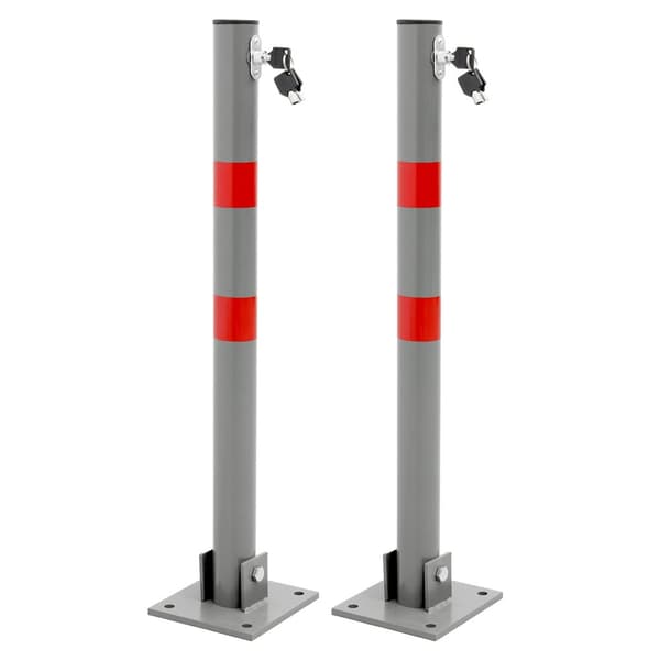 Parkering barrierer Sammenklappelig Folding indlæg Pullert Pullert 2 pack 70 cm rund