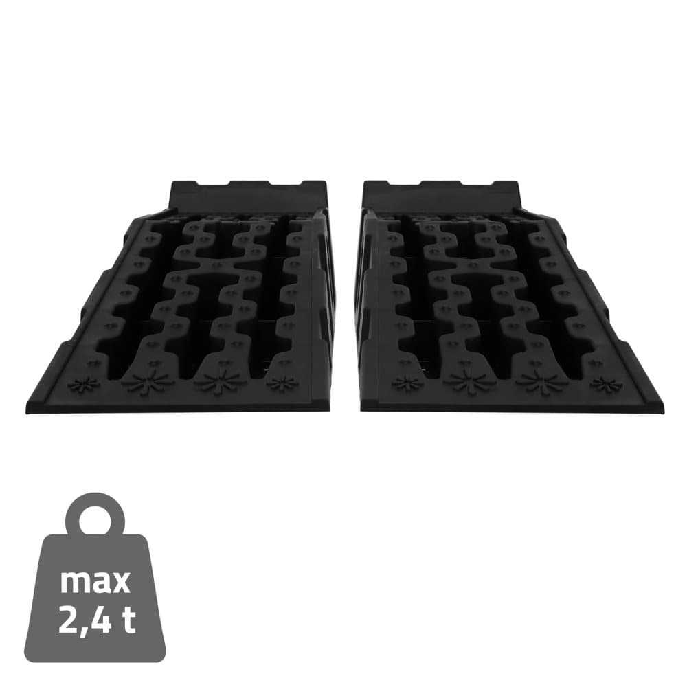 ECD Germany 2 bitar bil personbil ramp lastas upp till 2,5 ton, max däckbredden. 240 mm, tunga plast ramp, curb ramp bärbar, halkfri yta, bil ramp