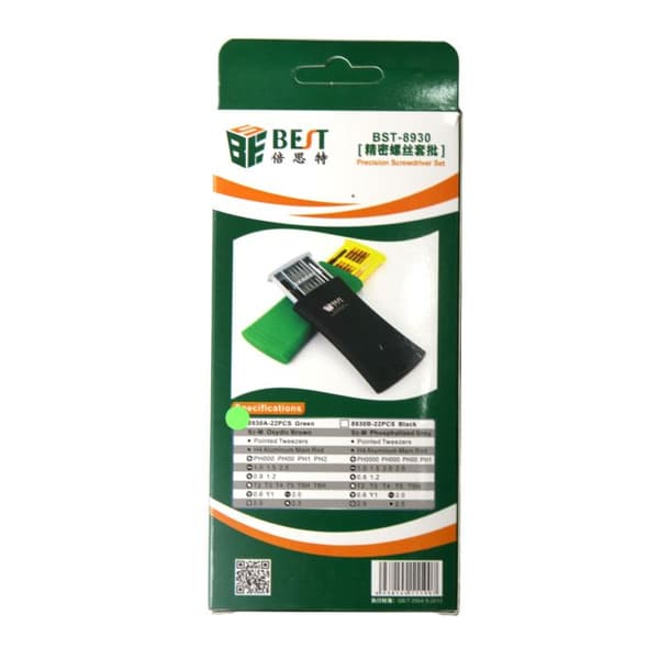 BST-8930 Precision Magnetisk Skruvmejsel Kit - 22st