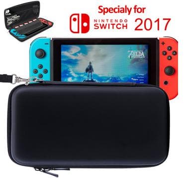 Hardt oppbevaringsveske, kompatibelt etui til Nintendo Switch, svart