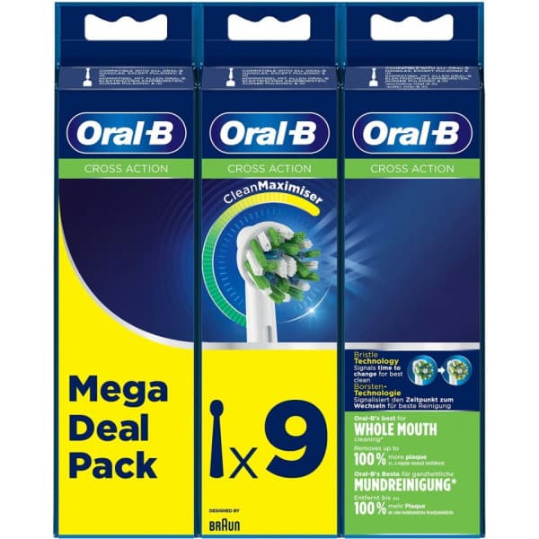 Oral-B CrossAction CleanMaximiser -vaihtoharja 9 kpl