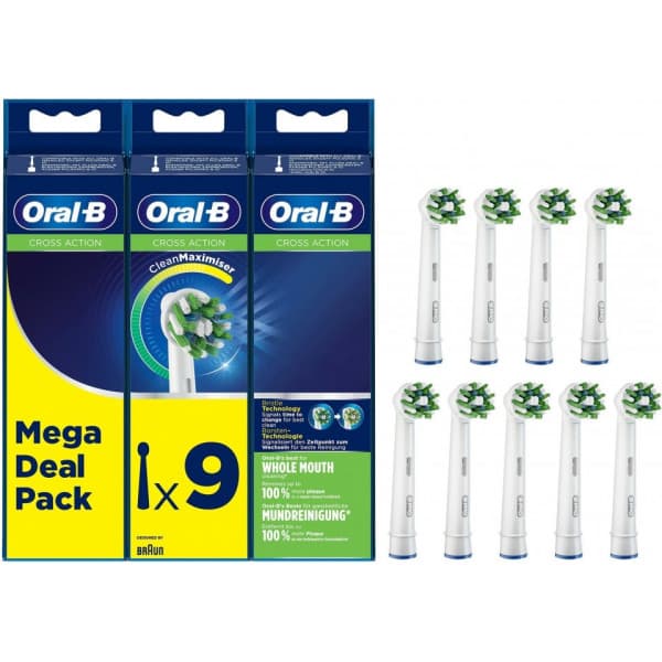 Oral-B CrossAction CleanMaximiser -vaihtoharja 9 kpl
