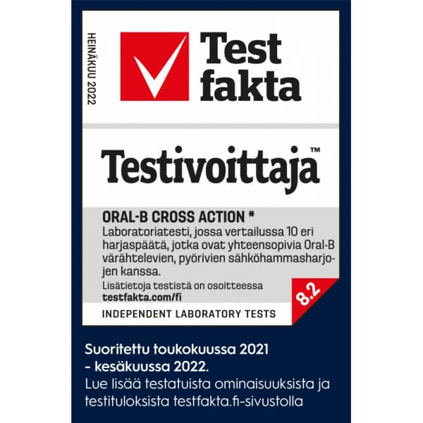 Oral-B CrossAction -utbytesborste, 4 st