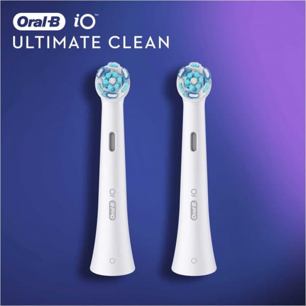 Oral-B iO Ultimate Clean -tandbørster, hvid, 2 stk.