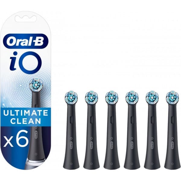 Oral-B iO Ultimate Clean -børstehoved, sort, 6 stk.