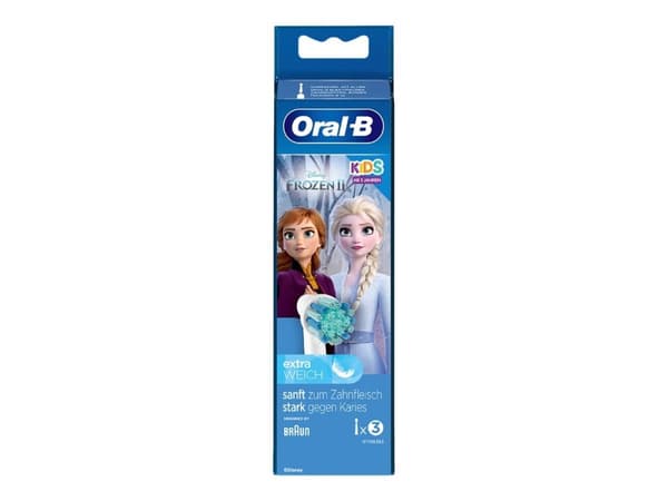 Oral B Disney Frozen II, Extra soft brush heads, 3 pcs