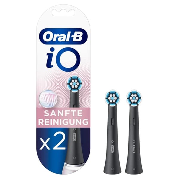 Oral-B iO Gentle Care Black brush heads, 2-pack