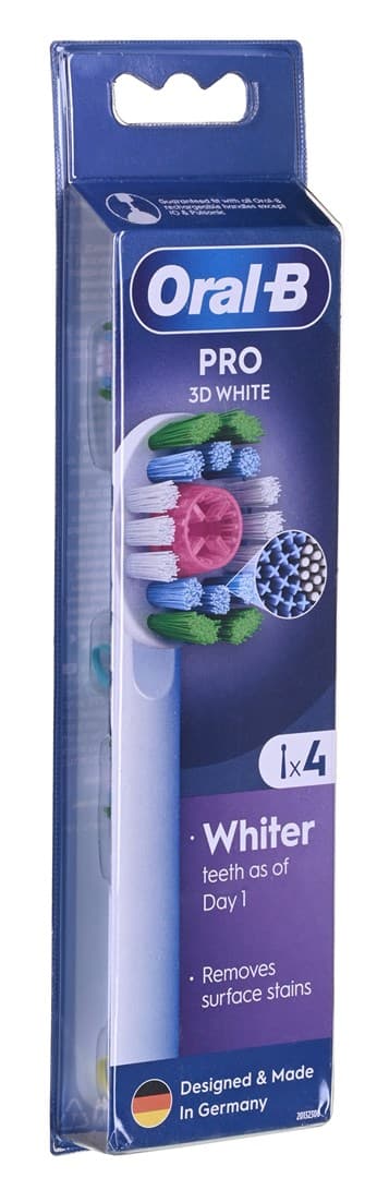 Braun Oral-B EB18-4 pRX 3D valkoiset harjaspäät 4 kpl.