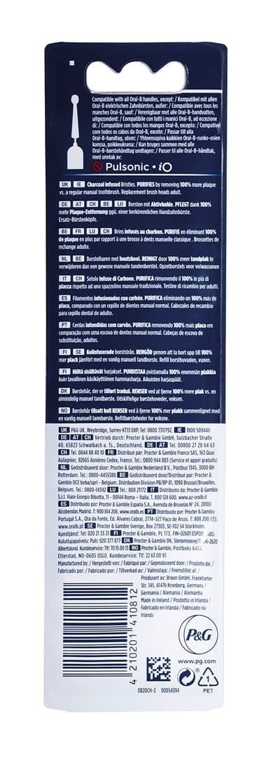 Braun Oral-B PureClean aktivt kol-munstycken