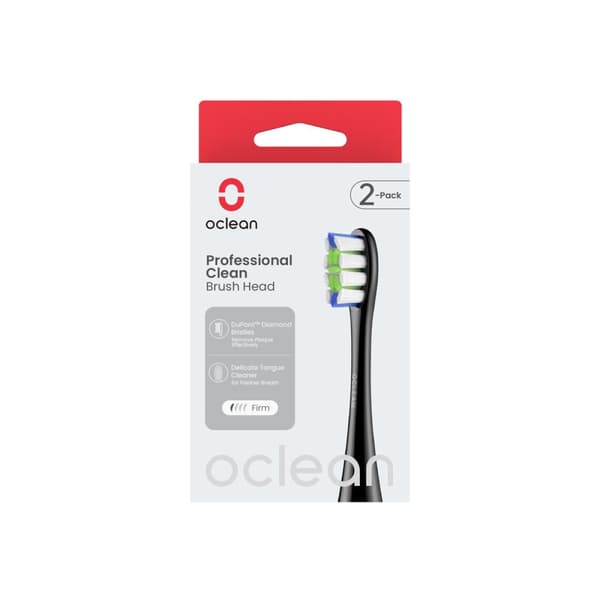 Oclean Børstehode Professional Clean 2-Pakk Svart
