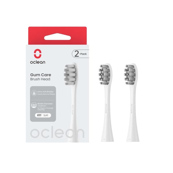 Oclean Borsthuvud Gum Care 2-Pack Vit