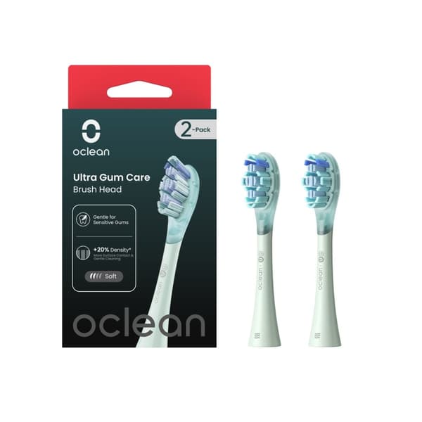 Oclean Borsthuvud Ultra Gum Care 2-Pack Grön