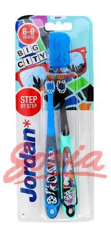 Jordan Toothbrush DUO Easy Reach for children (6-9 years) soft mix of designs 1 op-2p