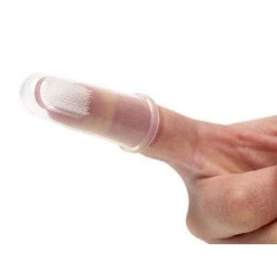 Fingertandborste av silikon - barnets första tandborste, 2-pack - Jack N´Jill