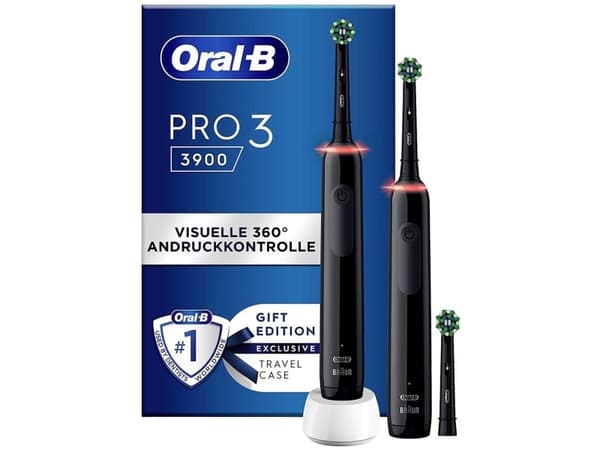 Oral-B Pro 3 3900 eltandborste - Dubbelpack