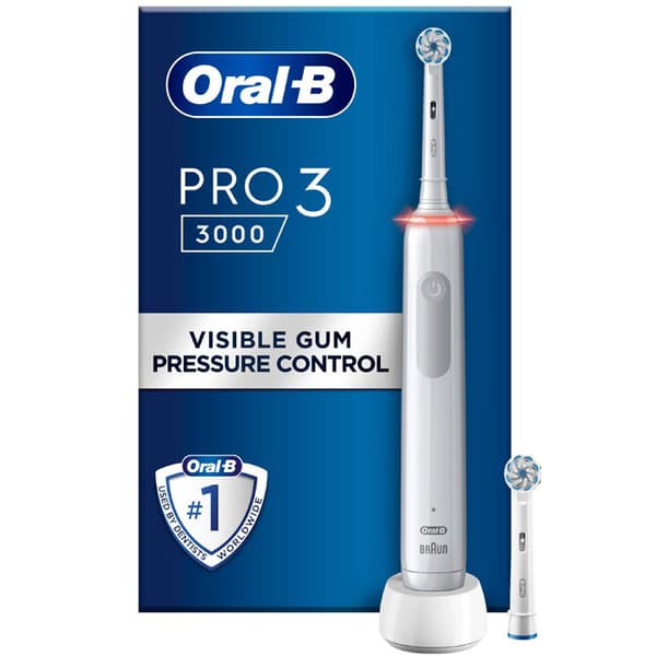 Oral-B Pro Sensitive Clean Pro 3 Voksen Roterende, pulserende tandbørste Hvid