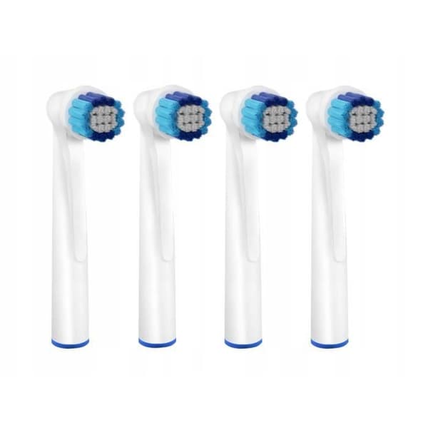 Set med 4 utbytbara huvuden lämpliga för Oral-B Precision 29% roterande elektriska tandborstar