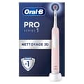 Miniatyrbild 4 av 6: ORAL-B Pro 1 eltandborste - rosa - sladdlös - 1 borsthuvud ingår