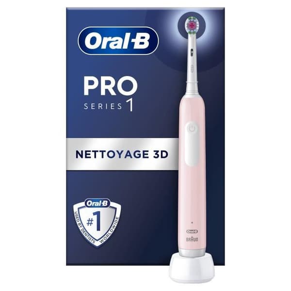 ORAL-B Pro 1 eltandborste - rosa - sladdlös - 1 borsthuvud ingår