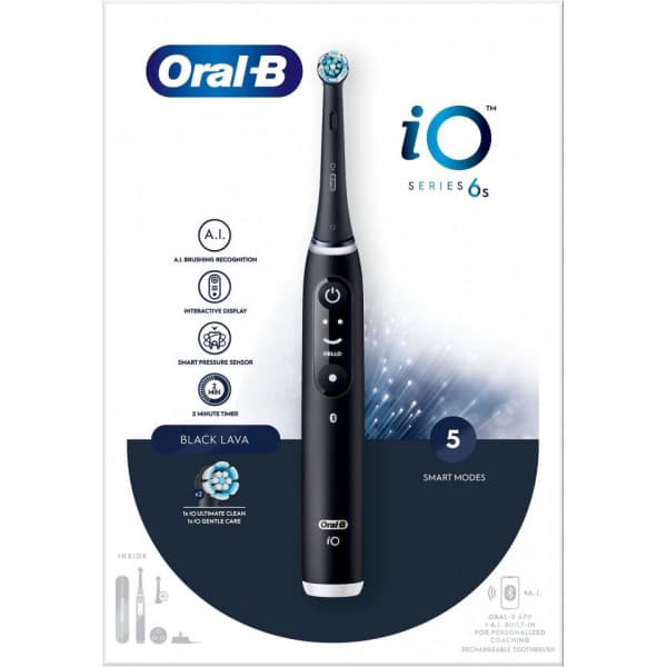 Oral-B iO Series 6s - elektrisk tandbørste, sort