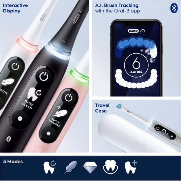 Oral-B iO Series 6s -elektrisk tandborste, vit