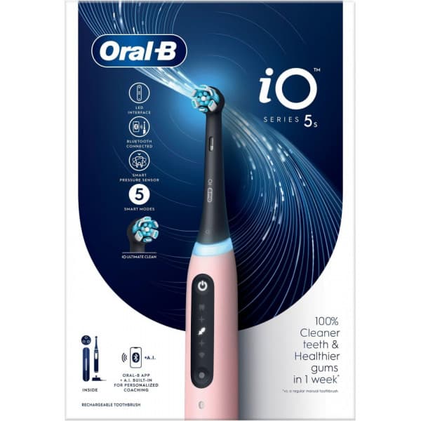 Oral-B iO Series 5s -elektrisk tandborste, rosa