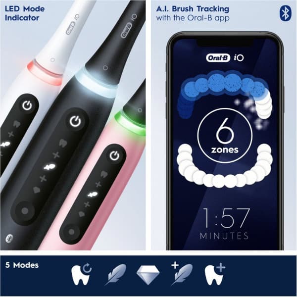 Oral-B iO Series 5s -elektrisk tandborste, rosa